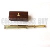 14" Handheld Nautical Three Fold Brass Telescope Maritime Wooden Box