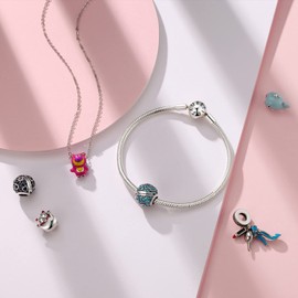 Symreite December Birthstone Charm 925 Sterling Silver Birthday Bead Charms Jewellery Gifts Compatible with European Bracelets for Women