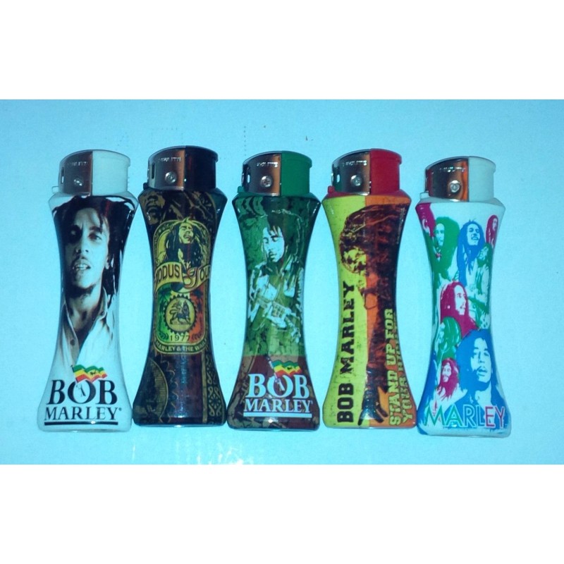 25 x BOB MARLEY CURVE LIGHTER different design Refillable/wit