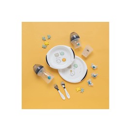 Chicco Set de Comida Black&White Planeta Edición Limitada para Bebés 18 meses en adelante