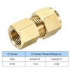 sourcing map Compression Tube Fitting G1/4 Female Thread x 10mm