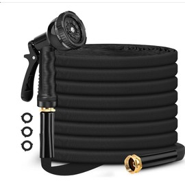 50ft Garden Hose with Spray Nozzle – Non-Expandable, Flexible, Lightweight, Leak-Resistant Water Hose & Water Pipe 3/4", Ideal for Yard, Lawn, Outdoor Use