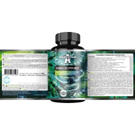 SIBO Support - Mix of 10 Standardized Extracts - 150 Vegan Capsules - 30 Day Supply - Botanical Digestive Aid - Dietary Supplement by Apollo's Hegemony