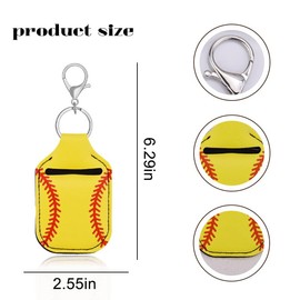 Softball Accessories for Women Softball Gifts for Daughter Granddaughter Birthday Gifts for Soft Ball Lover Gifts for Women Sport Lipstick Lip Balm Holder Keychain for Woman Soft Ball Players Fans