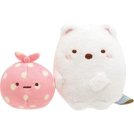 San-X Sumikko Gurashi MF87401 "Bear Cafe at Home" Tenori Plush Toy, Pair, Polar Bear & Bath