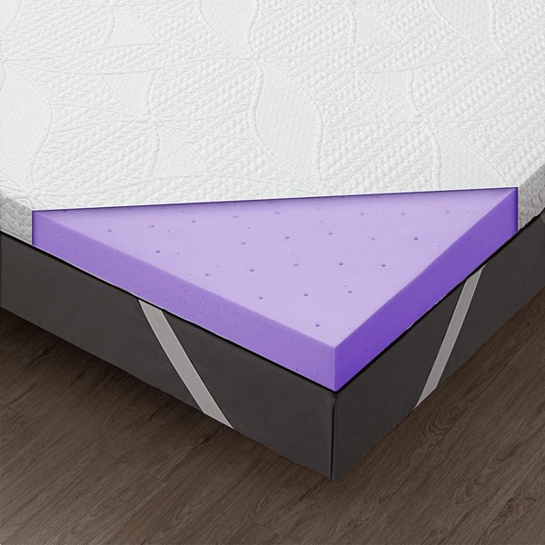 SINWEEK 2 Inch Gel Memory Foam Mattress Topper with Cooling