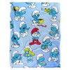 The Smurfs Blanket, 60"x80" Smurfs All Over Silky Touch Super