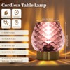 Ecleng 2 Pack Small Battery Operated Lamp with Timer,Cordless Glass