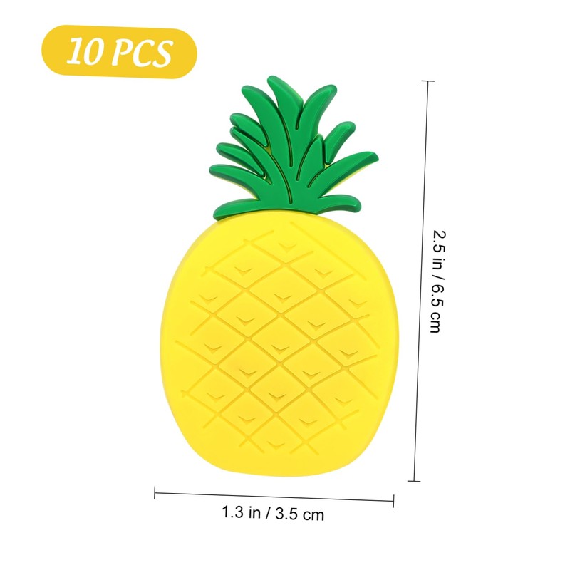 Garneck Office Decor 10pcs Refrigerator Magnets Pineapple Refrigerator Magnets Fruit