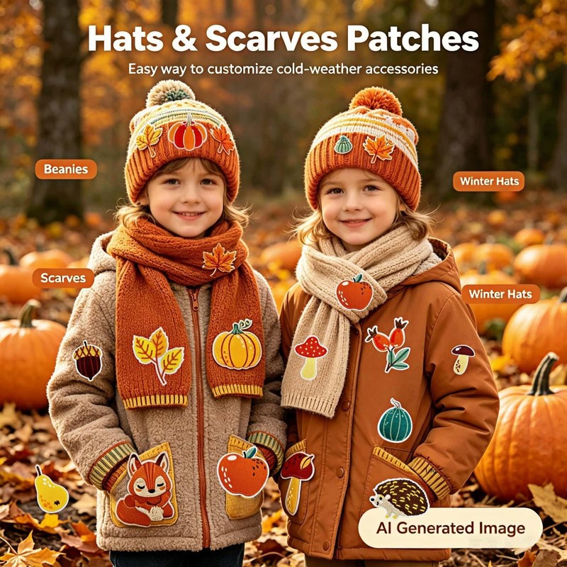Cute Fall Iron on Patches for Clothes DIY Crafts, 32PCS
