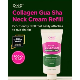 CKD Guaranteed CKD Retino Collagen Gua Sha Neck Cream [Refill] - Firming Cream for Neck and Jawline Tightening, Lifting, and Wrinkle Reduction with Stainless Steel Roller. Korean Skin Care,1.69 fl oz.