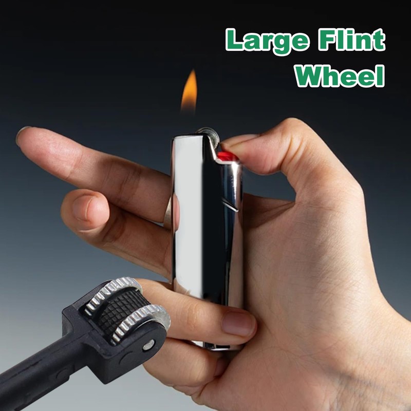 POPAPIE 10Pcs Flint Clipper Lîghter Replacement Wheel Stem,Black,Durable