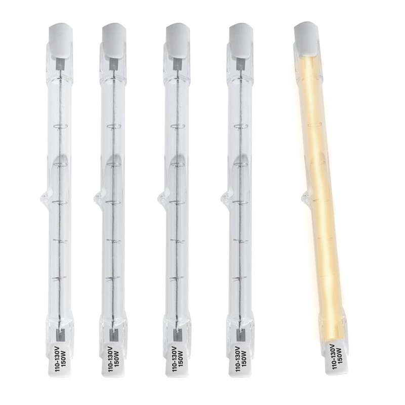 5 Pack 150W Halogen Light Bulbs 4.65 Inch(118mm) J Type