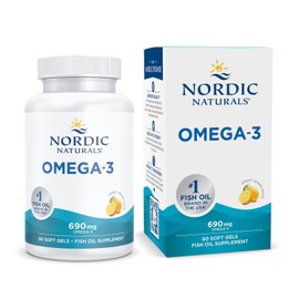 Nordic Naturals Omega 3 Sabor Limón 690 mg de Omega 3 por Porción Aceite de Pescado con EPA y DHA 60 Cápsulas Blandas 30 Porciones Suplemento Alimenticio Forma Triglicérido No GMO para Adultos