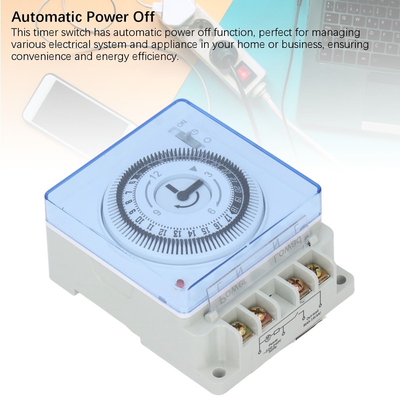 24 Hour Mechanical Time Switch Automatic Power Off Quick Connect