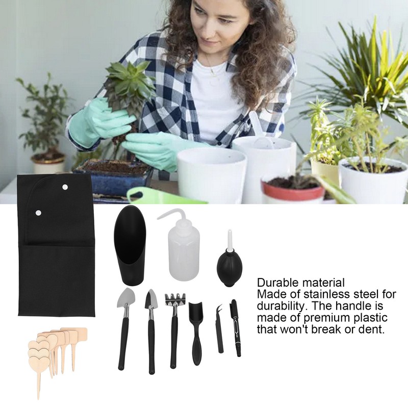 18pcs Succulent Plant Tools Set with Tea Spoon Curved Tweezer