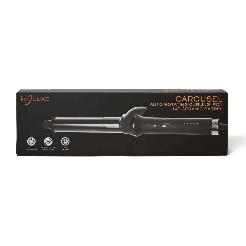ion Luxe Carousel Auto Rotating Curling Iron, 1.25IN Ceramic Barrel,