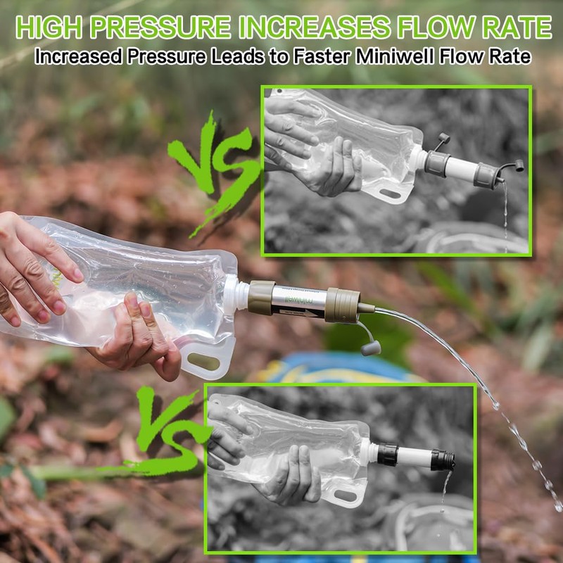 Miniwell L630 Portable Water Filter with Upgraded Vacuum Packaging -