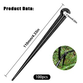 VooGenzek 100 Pieces Micro Drip Pipe Holder, Irrigation Drip Supports, Irrigation Support Posts, for Hose 4/7 mm, for Vegetable Gardens, Plants or Flower Beds