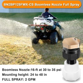 BN2BP125FWX-CS Boomless Nozzle Full Pattern Broadcast Spray 16 Foot for Valley Industries & Master Manufacturing Use with 2.0 GPM 12V pumps