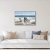 Beach Canvas Framed Wall Art: Living Room Blue Abstract Ocean