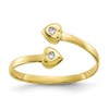 Diamond2Deal 10k Yellow Gold Round Cut Cubic Zirconia Toe Ring
