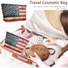 BIGXIUKA Retro American Flag Cosmetic Bags for Women,USA Flags Small
