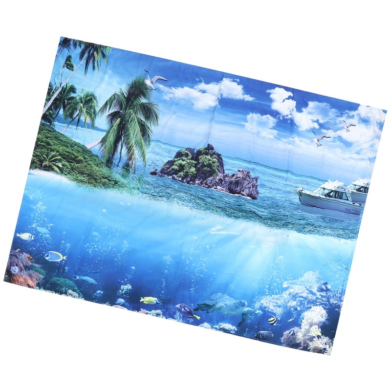 200x150cm Tapestry Scenery Summer Beach Sea View Background Tapestry Home