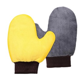 PEAPIN 2Pcs Car Wash Mitt, Soft Scratch-Free Dual-Sided Car Cleaning Mitt, Super Absorbent & Reusable