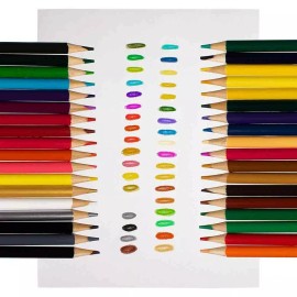 Craft County 36 Assorted Colored Pencils - High Pigment - Adult and Kid Coloring