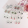 Mahjong Earrings Handmade Resin Mahjong Dangle Earrings Geometric Play Gambling