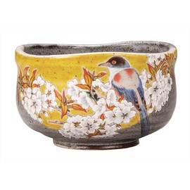 K9-855 Kutani Yakuya Matcha Bowl, Sakura on Yoshidaya Yama Sakura