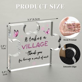 Thank You Gift, Farewell Retirement Gifts for Women Men Coworkers Boss Employee Acrylic Plaque, Funny Christmas Goodbye Gifts for Staff Manager Leader Teacher Office Decor-1