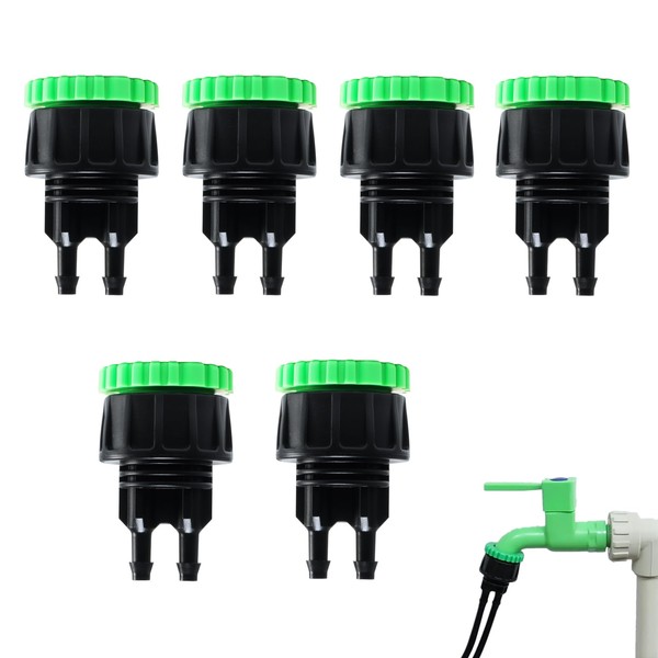 6 PCS Drip Irrigation Hose Connectors Professional Micro Irrigation Adapter