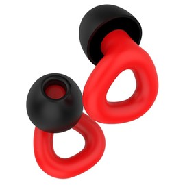 Ohrstöpsel, Noise cancelling Ohrstöpsel,Sleep deep ohrstöpsel, weich und wiederverwendbar, Flexible Passform, für Konzentration und Reisen, Gehörschutz mit 6 Ohrstücken in 3 Größen-Schwarz Rot