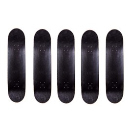 Cal 7 Blank Maple Skateboard Decks (Bundle of 5) (8.5 inch, Black)
