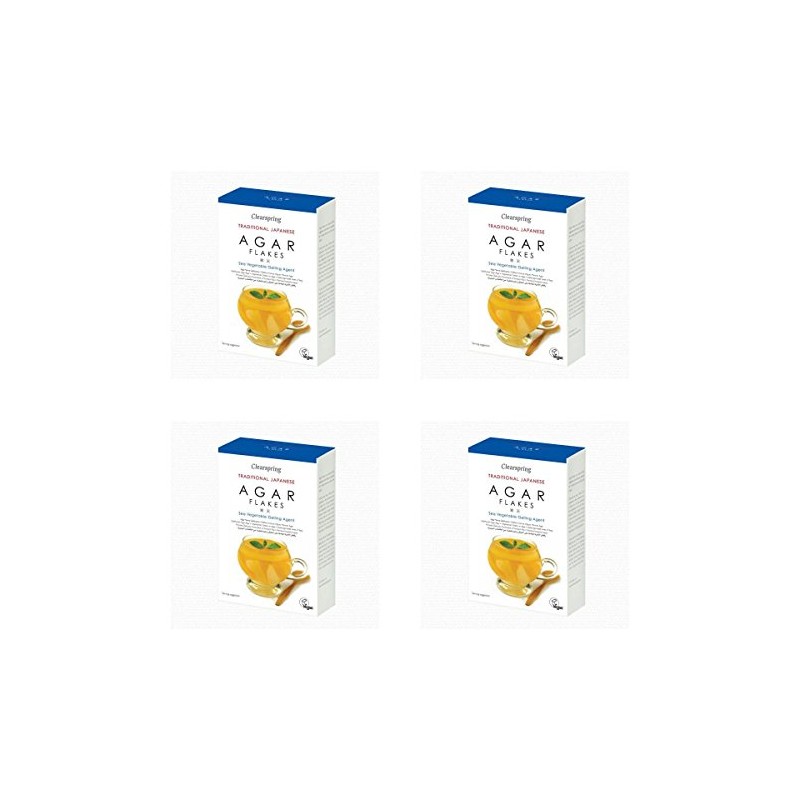 (4 PACK) - Clearspring Agar Flakes Vegetarian Alternative To Gelatine|