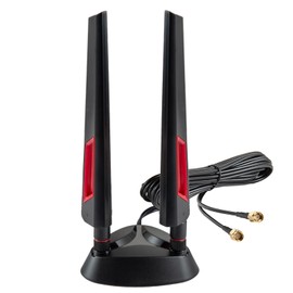 Eifagur 9dBi WiFi 6 6E Tri-Band 2.4 GHz + 5 GHz + 6 GHz Base magnética Antena WiFi para juegos WiFi 6 6E Router PC computadora de computadora PCI-E WiFi 6E Tarjeta madre WiFi para juegos