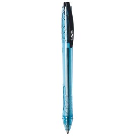 BIC® Revolution Ocean-Bound Ball Pens, Medium Point, 1.0 mm, Blue Barrel, Black Ink, Pack of 4 Pens