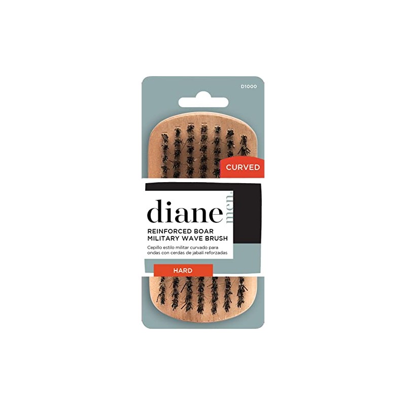 Diane Hard Reinforced Boar Military Curved Hair Brush for Styling