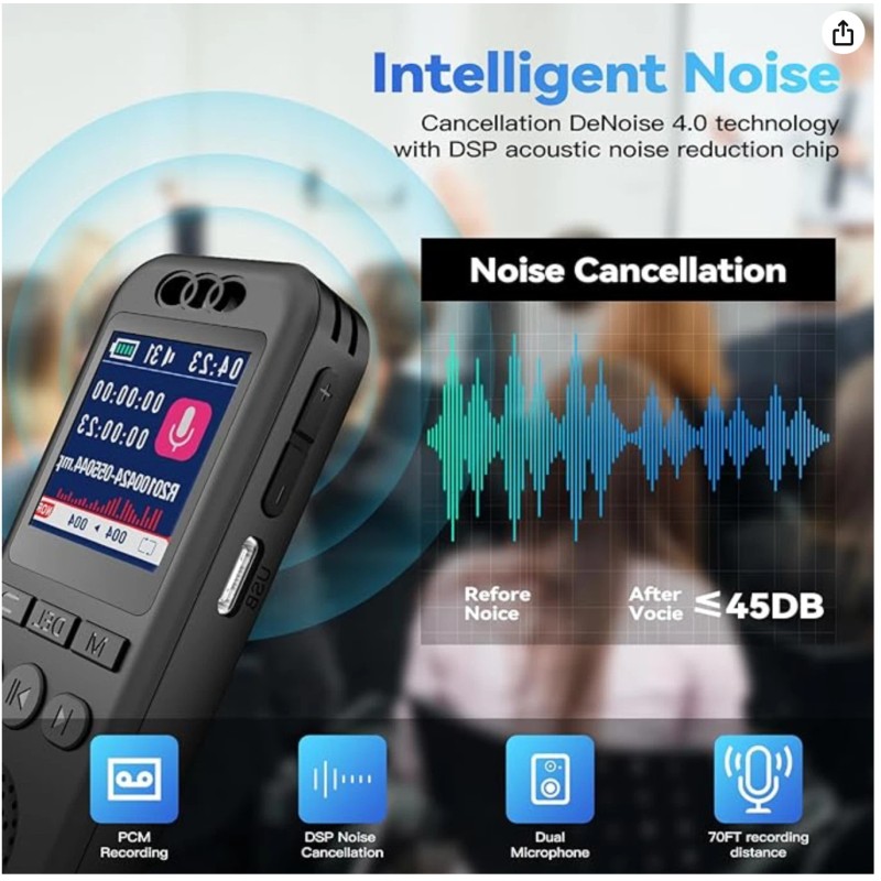 IUNSONE Digital Voice Recorder with Playback,Recor