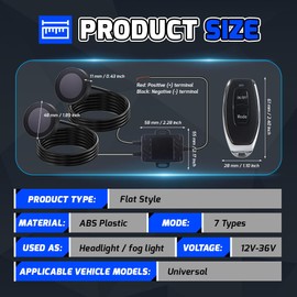 Sidaqi Devil Eyes Light for Cars Motorcycle 12-36V LED Dynamic Demon Eye Lights with 6 Eye Pattern Eyeball Lights Devil Eye LED Lights for Fog Light DRL-2PCS