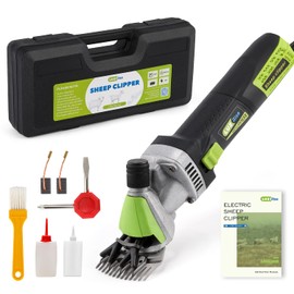 Sheep Shears Electric 850W 2400RPM Professional Heavy Duty Shearing Clipper with 6 Speed, for Shaving Fur Wool in Sheep, Goat, Cattle, and Other Farm Livestock Pet with Carrying Case (Size: 13.8*3.6")