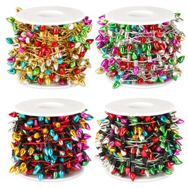 Jansun 65.6 Feet Dollhouse Fake Lights String, 4Rolls Miniatures Dollhouse Christmas Decorations for Doll House Miniature Furniture Crafts Accessories Christmas Holiday Decor