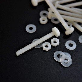50 x Nylon Flat Head Cross Head Plastic Machine Screws M4 x 40mm Plastic Screws Nuts & Washers