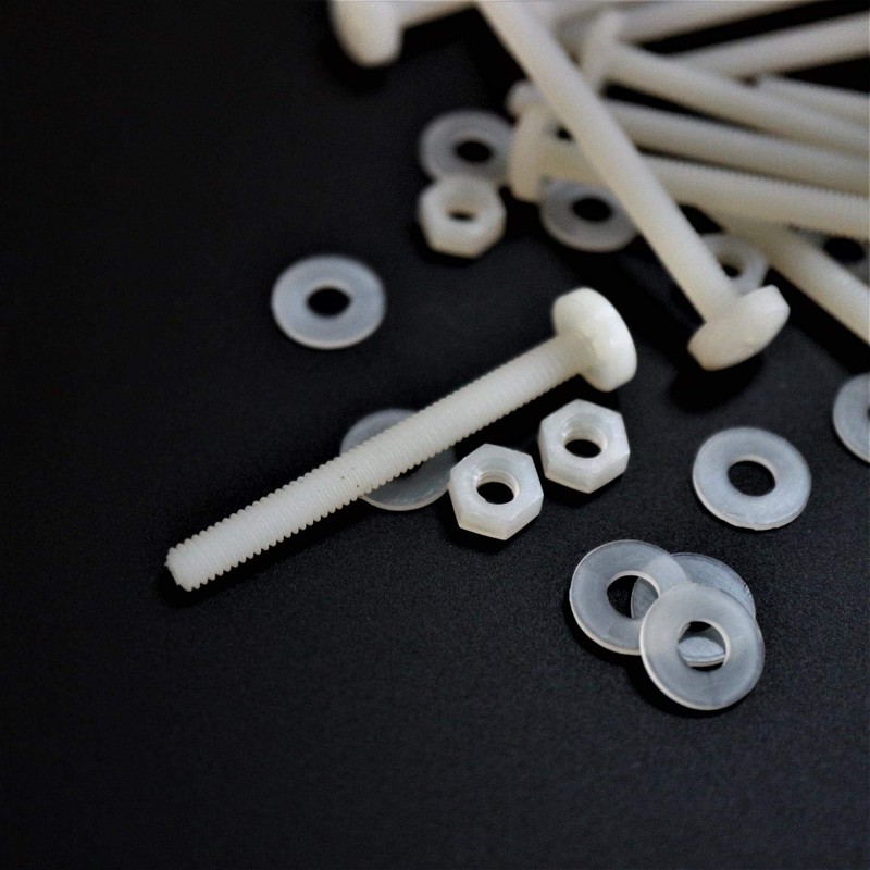 50 x Nylon Flat Head Cross Head Plastic Machine Screws