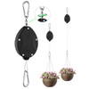 1 Pack Heavy Duty Retractable Plant Hangers, Adjustable Pull-Down Pulleys