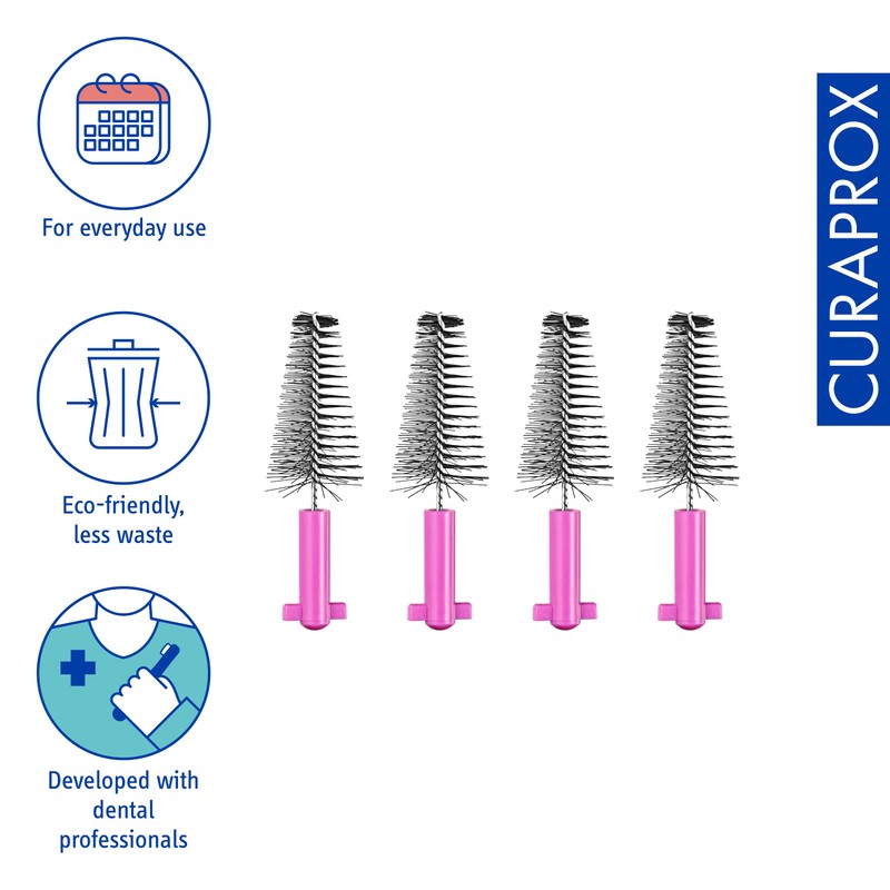 Curaprox Black is white carbon M refill, 4x