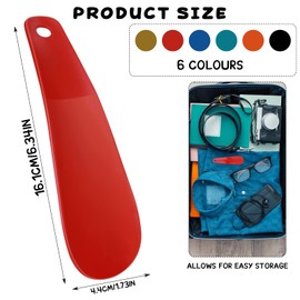 Pack of 6 Small Mini Shoe Horns Universal for All Shoes, Heels, Boots and Trainers (16 cm / 6.2 Inches)