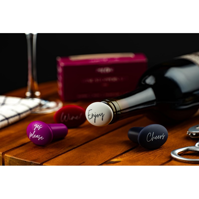 Wine Bottle Stoppers Silicone, 4-pack